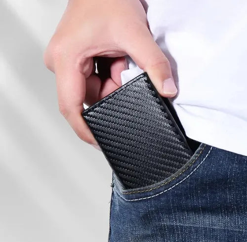BILLETERA TARJETERO DESPLEGABLE RFID