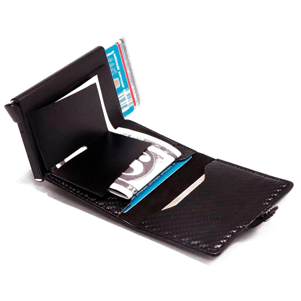 BILLETERA TARJETERO DESPLEGABLE RFID