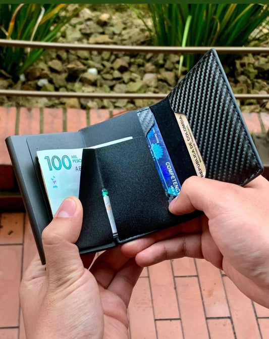 BILLETERA TARJETERO DESPLEGABLE RFID