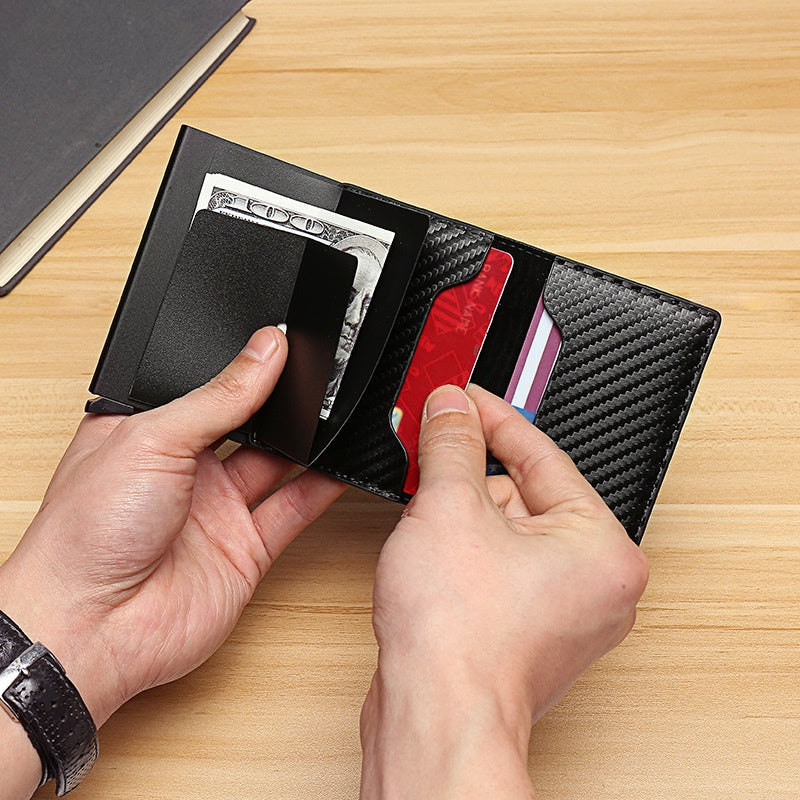 BILLETERA TARJETERO DESPLEGABLE RFID